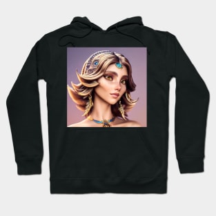 Glance of Beautiful Owl Goddess Hoodie